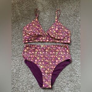 Carve Designs Elba Swim Top Floral Medium